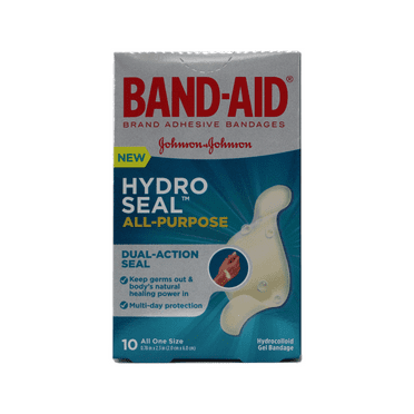 Band-Aid Hydro Seal All Purpose Dual-Action Seal Hydrocolloid Gel Bandage 10 Count