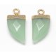 thumbnail image 2 of 1 colgante puntiagudo de jade blanco natural con accesorios de latón, facetado, dorado, aguamarina mediana, teñido, forma de colmillo para la fabricación de joyas., 2 of 2