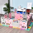thumbnail image 2 of Qaba Baby Enclosure, Indoor & Outdoor Kids Activity Center, Pink, 2 of 9