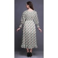 thumbnail image 4 of Bimba Women Cotton Smocked Boho Renaissance Long Ruffle Maxi Dress-X-Small, 4 of 5