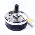 thumbnail image 1 of Drehaschenbecher Metall Drehascher Schwarz / Chrom 9.5cm Durchmesser TUNC Sencillez, 1 of 5