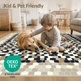 thumbnail image 4 of ODIKA 2'x3' Washable Doormat Neutral Tonal Gradient Border Transitional Symmetrical Design for Entryway, Kitchen, Laundry Room, Non-Slip, Low Pile, 4 of 7