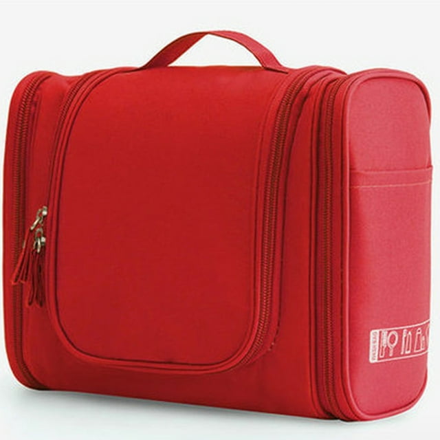 WRKEKC Portable Hook Toiletry Bag with Three-open Design,Large Capacity Cosmetic Bag,Made of Cloth,Waterproof Fabric,Stylish & Simplicity Design