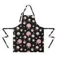 thumbnail image 2 of Pioneer Flower Floral Print Pattern Apron for Women and Men, Cotton Linen Waterproof with Pockets, Adjustable, 33x27 Inch for Kitchen, Gardening, BBQ, Salon, 2 of 6
