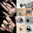 thumbnail image 2 of RSAMD Wholesale Black Spider Opened Ring Adjustable Women Men Halloween Jewelry Gift-Style 9, 2 of 9