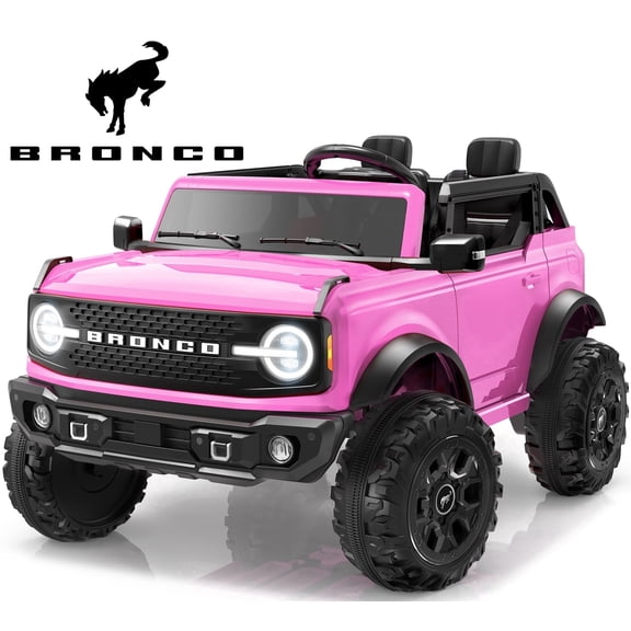 iYofe Licensed Ford Bronco 24V Ride On Car, 2 Seater Kids Powered Ride On with Parent Remote Control, Bluetooth Music, Dual 90W Motors, 4-Wheel Suspension, Electric Car for Kids Ages 3-8
