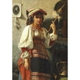 thumbnail image 2 of Wenzel Tornøe 11x14 Black Ornate Wood Framed Double Matted Museum Art Print Titled: Italianerinde (1873), 2 of 5