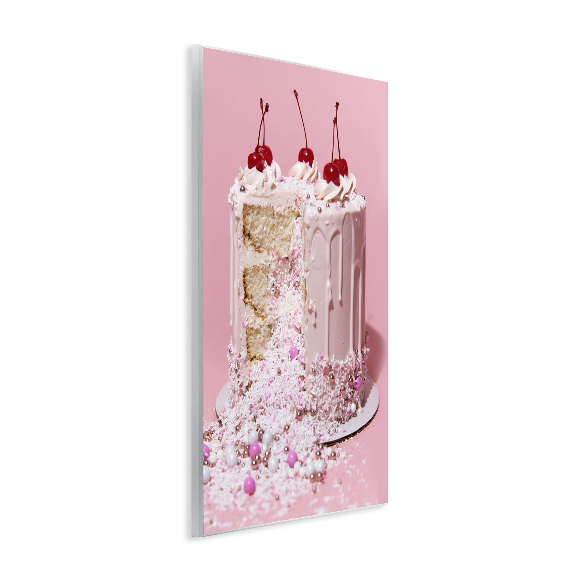 Stupell Industries Glam Gemstone Cake Food & Beverage Painting Unframed Art Print Wall Art, 13 x 19