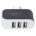 thumbnail image 1 of Universal Candy Color 3 USB charger adapter ; USB Multi-Port Wall Charger US Plug Wall Adapter Cube Block AC 110-220V 5V, 1 of 9
