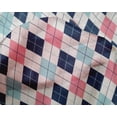 thumbnail image 4 of oneOone Silk Tabby Denim Blue Fabric Argyle Check Quilting Supplies Print Sewing Fabric By The Yard 42 Inches Wide, 4 of 4