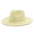 thumbnail image 2 of FUZHIQ Unisex Sequin Glitter Wide Brim Straw Fedora Hat, Breathable Woven Shiny Summer Sun Hat for Men Women Party Vacation Daily Outdoor Wear,One Size, 2 of 6