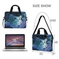 thumbnail image 3 of 16" Laptop Briefcase for Work Travel Laptop Shoulder Bag Carrying Handbag Laptop Case Cute Blue and White Cat, 3 of 8