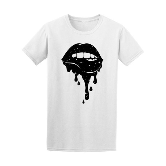 Abstract Fantasy Biting Lips Tee Men's -Image by Shutterstock