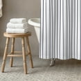 thumbnail image 3 of Creative Products Navy Uneven Stripes 71x74 Shower Curtain, 3 of 7