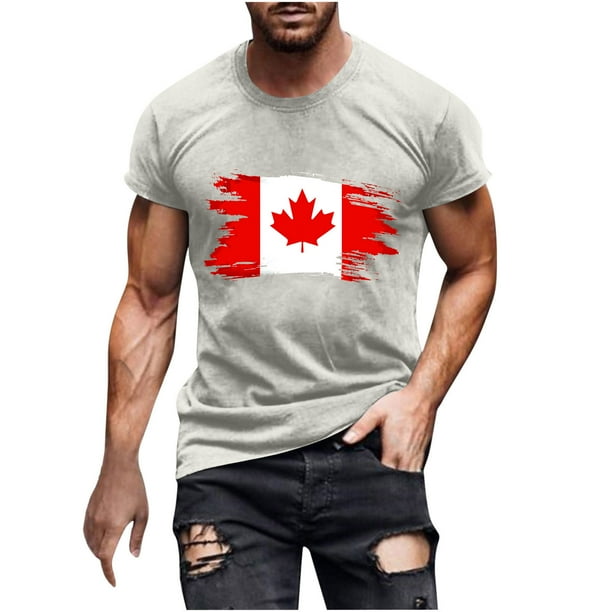 Mens Casual Manga Corta Botón Abajo Camisetas Estados Unidos Bandera Impresión Cuello Redondo Suéter Camiseta, Poliéster Casual Uso Diario para Hombres