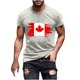 thumbnail image 2 of Tops para hombre, blusas y camisas de cuello redondo y manga corta para hombre. Camiseta de cuello redondo y manga corta con estampado de bandera canadiense para hombre. Blusa de algodón y poliéster p, 2 of 5