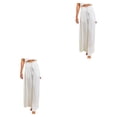 thumbnail image 3 of Pantalones fluidos Sonducket Amor de mujer Pantalones de estilo delgado Blanco L, 3 of 6