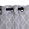 thumbnail image 2 of Superior Lightweight Trellis Sheer Curtains Set of 2, Grommet Header Curtain Pannel, Grey, 52"W x 108"L, 2 of 5