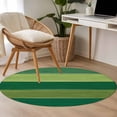 thumbnail image 4 of Green Teal Wooden Grain Round Area Rug 4Ft Washable Circle Rugs for Bedroom Dining Room, Farmhouse Country Vintage Geometric Non-Slip Carpet Floor Mats Indoor Outdoor Carpet Runner Home Decor, 4 of 8