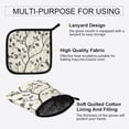 thumbnail image 3 of Yayeee Oven Mitts and Pot Holder Set of 2 Heat Resistant Kitchen Gloves Baking Hot Pad, Leaves Pattern, 3 of 5