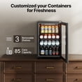 thumbnail image 5 of Ca'Lefort Beverage Refrigerator Cooler, 85-95 Can Freestanding Beverage Fridg,Mini fridge with Glass Door for Home/Bar/Office, 5 of 10