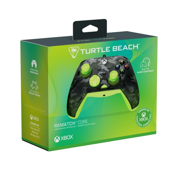 Turtle Beach® Rematch™ Core – Ghost Black Camo/Yellow Wired Gaming Controller for Xbox Series X|S & Xbox One | Windows 10 & 11
