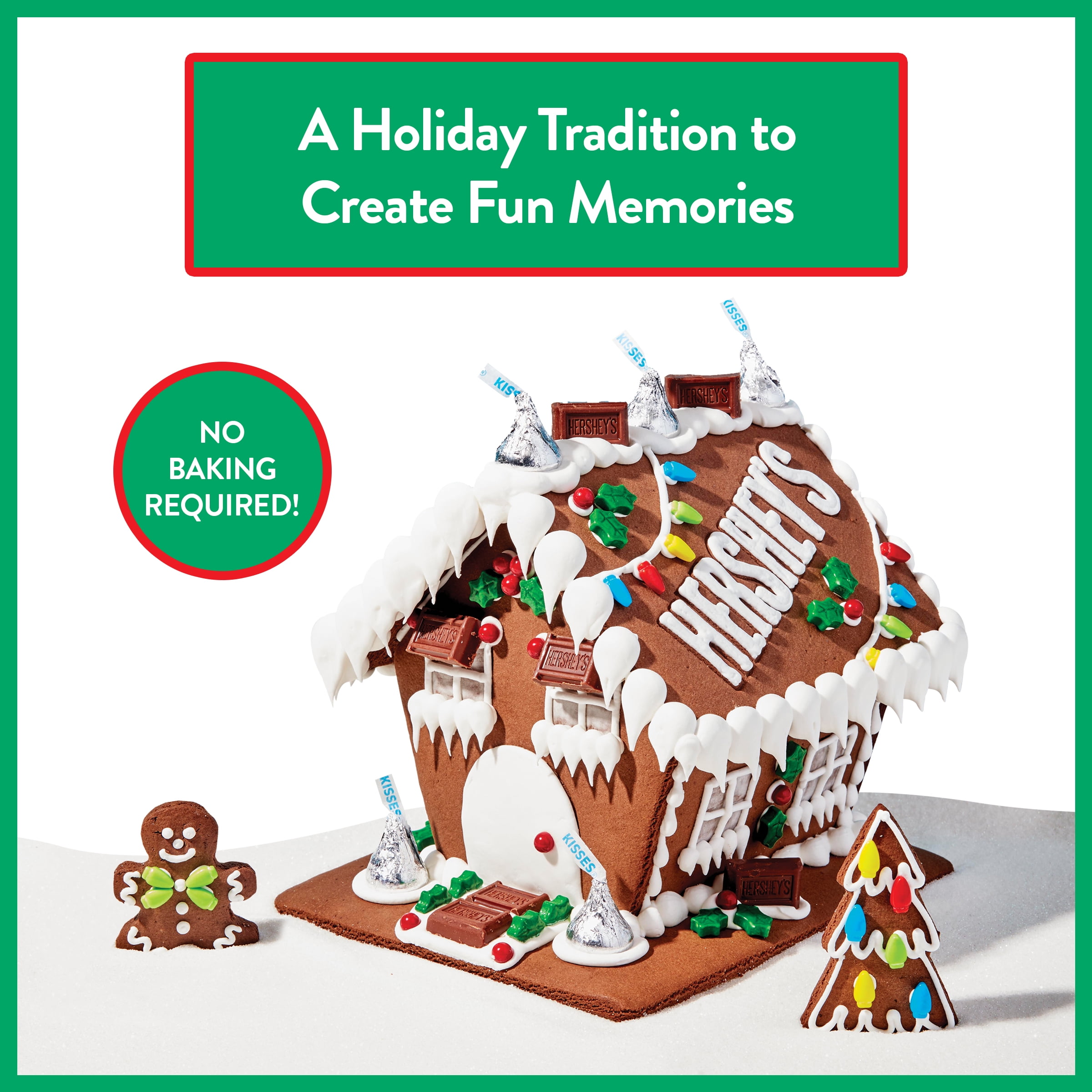 (2 pack) Create A Treat Hershey’s Large Cookie House Kit, 34.4 oz  (Baked, Decorating Kit)