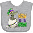 thumbnail image 3 of Inktastic New to the Krewe Mardi Gras Baby Alligator Boys or Girls Baby Bib, 3 of 4