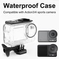 thumbnail image 4 of Action Camera Waterproof Case for  Osmo Action 3/4 IP68 Waterproof High Light Transmission PC 316 Stainless Steel Tempered Glass Dustproof Drop-resistant Pressure-resistant, 4 of 7