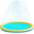 thumbnail image 5 of SLOOSH Non-Slip Splash Pad Sprinkler - Outdoor Water Play Toys Backyard Fountain Mat for Toddlers Kids Dogs, Thickened Sprinkler Outside Pool Party Durable for Girls Boys Pets (60in, Orange&Blue), 5 of 8