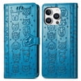 thumbnail image 4 of Funda Cartera FOXDOCK para iPhone 16 Pro Max , Flip PU con Relieve de Gatos y Perros, Tarjetero y Soporte, 4 of 6
