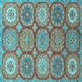 thumbnail image 1 of Ahgly Company Indoor Square Abstract Light Blue Modern Area Rugs, 7' Square, 1 of 4