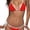 YY119, variant on Top-kevin Women Two Piece Swimsuit Color Block Swimwear Halter String Triangle Bikini Sets