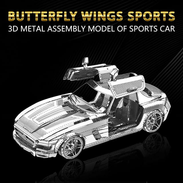 Car 3D DIY Assembled Models Models Decoration Metal Puzzles Desktop Sports Puzzle Toy