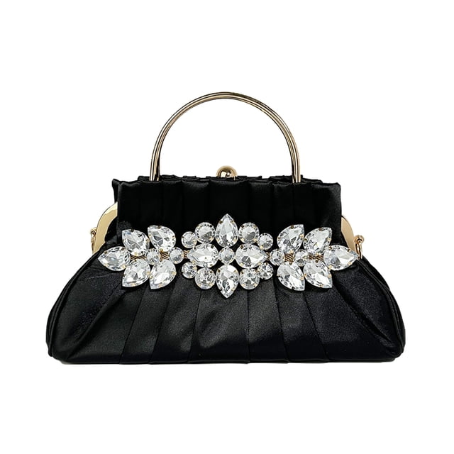 Bolsa De Embrague De Noche Bolsa de mano de noche para mujer, Bolsa de fiesta de cóctel con diamantes de imitación, Bolsa de mensajero brillante Sywqhk Para Estrenar