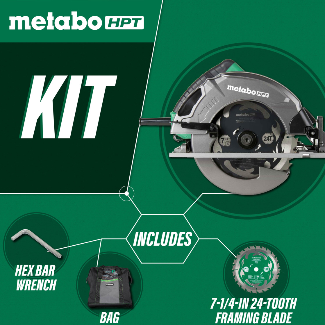 Metabo HPT 7-1/4 In. Circular Saw Kit, 15-Amp, C7SB3 photo 5