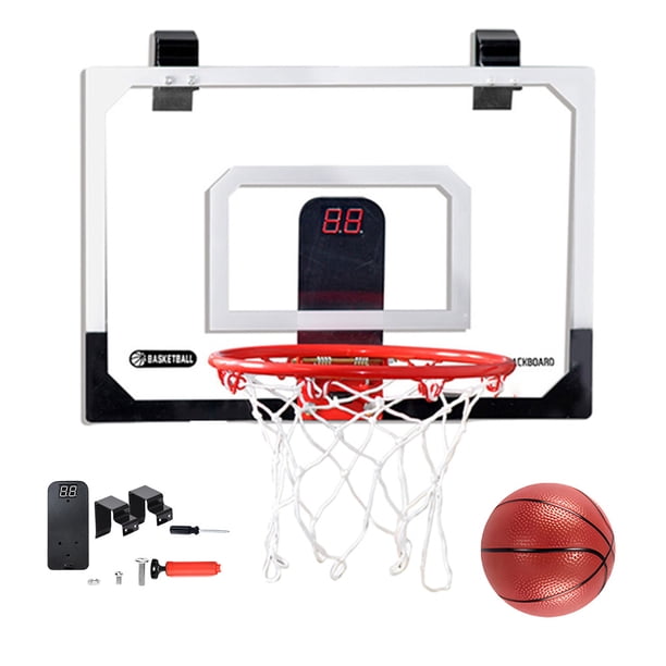 Juego Aro Baloncesto Con Marcador Electrónico 1 Pelota (blanco)