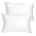 thumbnail image 2 of Unique Bargains 2 Pack Silky Satin Pillow Cover Cases White 21" x 37", 2 of 8