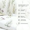 thumbnail image 3 of Lush Decor Watercolor Wildflower Scallop Edge Floral Quilt Set, 3 Piece Set, Full/ Queen, Neutral & Multi - Pretty Botanical Bedding Set - Scalloped Quilt - Garden Flowers - Spring Decor, 3 of 10