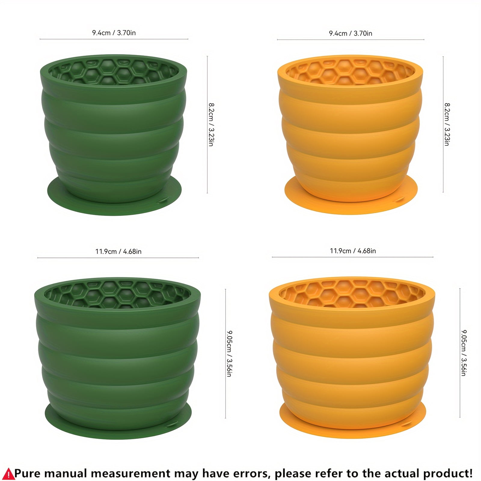 Yellow Small Dog Slow Feeder Bowl - Pet Slow Eating Bowl with Suction Cups Anti-Choking Slow Feeder, Dog Cat Licking Bowl - for Small Dogs Cats, Slow Down Eating, Prevents Choking, Easy to Clean