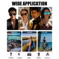 thumbnail image 5 of Joopin Polarized Clip on Sunglasses for Women Men Rimless Flip Up Anti-Glare Driving Glasses(Black), 5 of 10