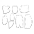 thumbnail image 1 of Juego de Reglas de Plantilla AcríLica de 8 Unidades/Juego de 10 Pulgadas, Regla de Acolchado con Memoria para Plantilla de Costura Patchwork B, 1 of 8