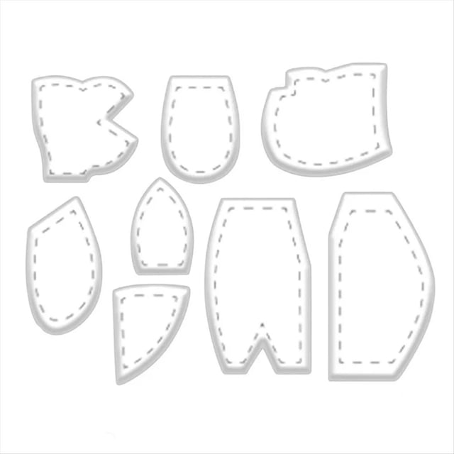 Juego de Reglas de Plantilla AcríLica de 8 Unidades/Juego de 10 Pulgadas, Regla de Acolchado con Memoria para Plantilla de Costura Patchwork B