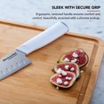thumbnail image 3 of KitchenAid Classic 5-Inch Santoku Knife with Sheath, High-Carbon Japanese Steel Blade, White, 3 of 6
