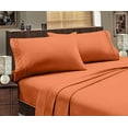 thumbnail image 1 of Motif Grec Ultra Doux 1800 Series Confort Égyptien Ensemble de Draps 3 Pcs (Simple, Orange), 1 of 1