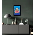 thumbnail image 5 of IBA Indianbeautifulart Indian Goddess Lakshmi On Lotus Showering Money Picture Frame Religious Poster For Wealth & Prosperity Home Decor Ready To Hang Black Wooden Frame, 5 of 7