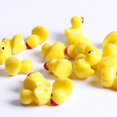 thumbnail image 2 of 100/200 piezas Mini patitos de goma Patitos de resina en miniatura Amarillo Tiny D, 2 of 2