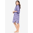 thumbnail image 3 of Dreams & Co. Plus Size Plaid Flannel Button-Front Sleepshirt, 3 of 6
