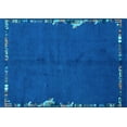thumbnail image 1 of Ahgly Company Indoor Rectangle Abstract Light Blue Modern Area Rugs, 6' x 9', 1 of 4