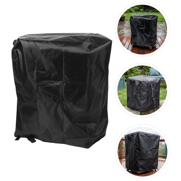 HAMPPLIES Black Popcorn Cart Cover, UV Resistant 210D Oxford Cloth Outdoor Protective Cover